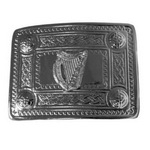 Mens-Chrome-Irish-Celtic-Harp-Kilt-Belt