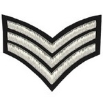 3-Stripe-Chevrons-Badge-Silver-Bullion-on-Black