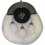 SPORRAN-IS-MADE-OF-WHITE-RABBIT-FUR-WITH-3-WHITE-FUR-TASSELS-DANGLING-ON-CHAINS.