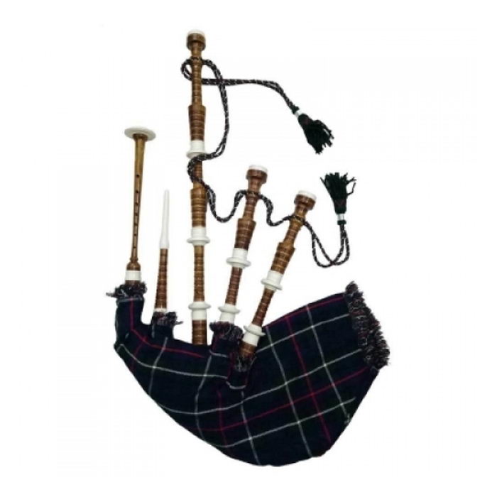 Rosewood Bagpipe Mackenzie Tartan White Plastic Fitting