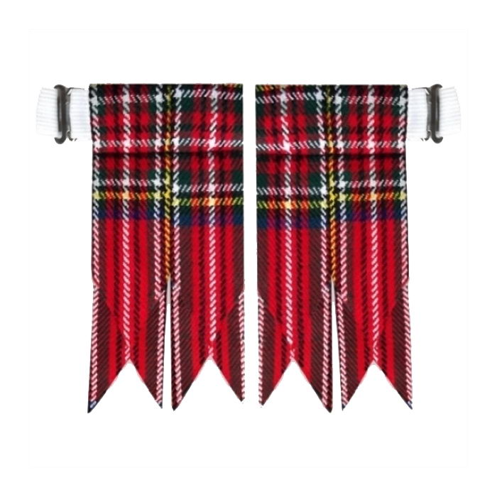 Royal Stewart Tartan Kilt Flashes With Heavy Buckle