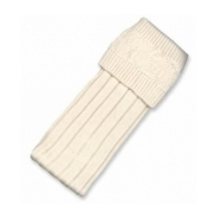 White Piper Kilt Hose Plain Cuff